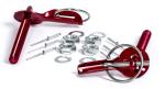Haubenhalter Alu rot (GE52R)